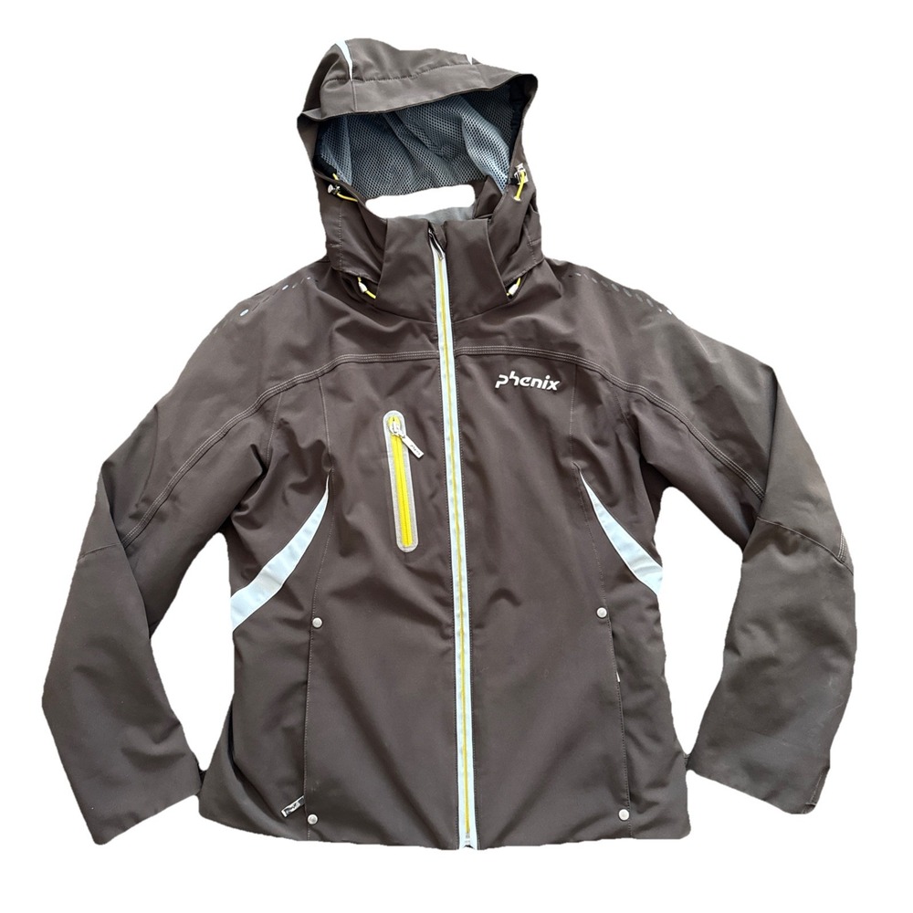 Phenix Women's Size 6 Ski Jacket Insulated Snow Winter Brown Hooded Coat